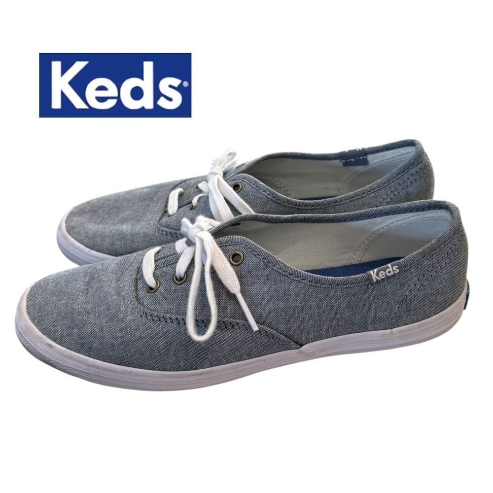 Keds Champion Originals Women's Lace-up Blue Canvas Sneakers 6
